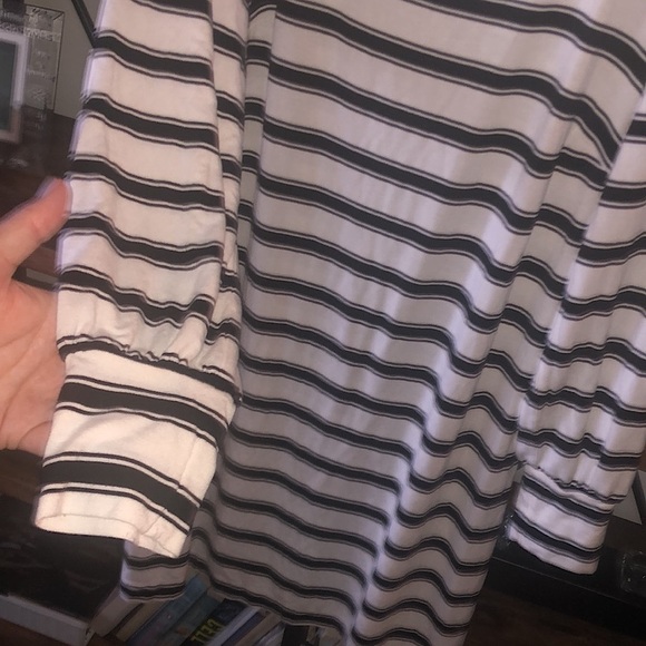 LOFT striped long sleeve shift dress with square neck - Picture 6 of 7